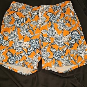 George Orange and Black Patterned Shorts